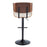 LumiSource Lombardi Adj Barstool, Set/2, Black/Walnut/Cream