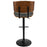 LumiSource Lombardi Adj Barstool, Set/2, Black/Walnut/Grey