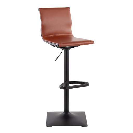 LumiSource Mirage Barstool in Black Steel/Camel PU - BS-MIRAGEBKCAM