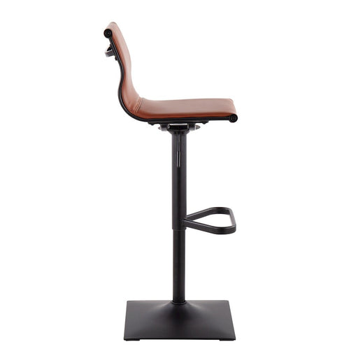LumiSource Mirage Barstool in Black Steel/Camel PU