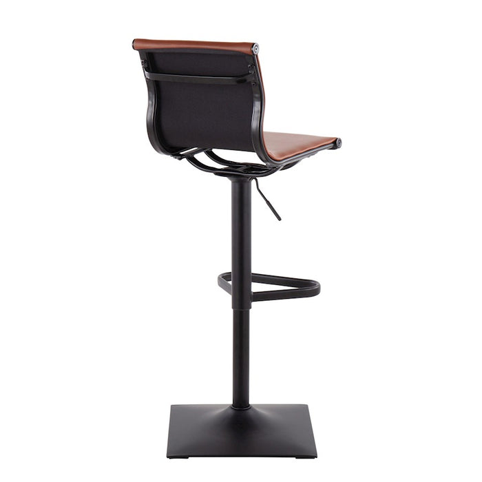 LumiSource Mirage Barstool in Black Steel/Camel PU