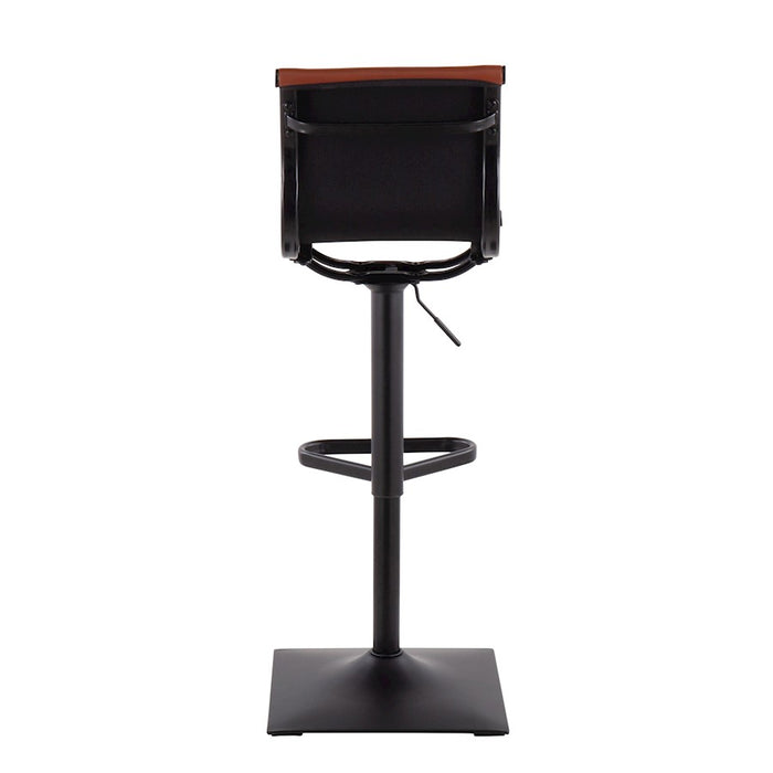 LumiSource Mirage Barstool in Black Steel/Camel PU