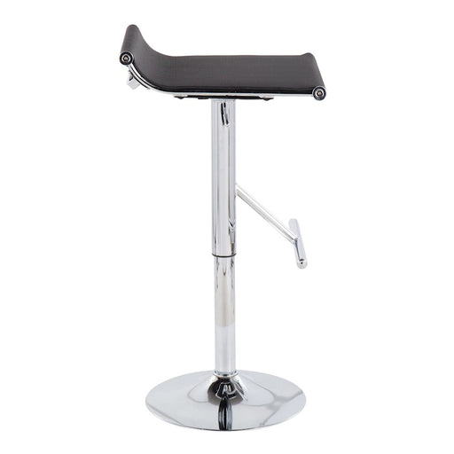 LumiSource Mirage Ale Bar Stool in Chrome/Black Mesh