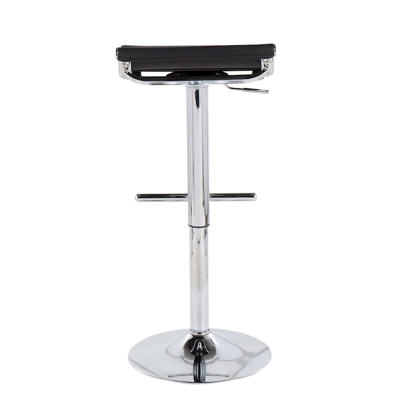 LumiSource Mirage Ale Bar Stool in Chrome/Black Mesh