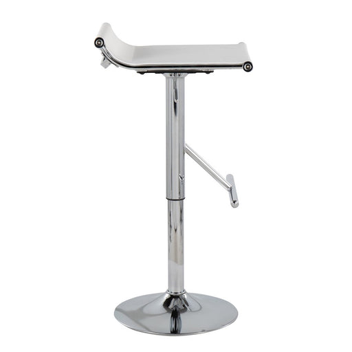 LumiSource Mirage Ale Bar Stool in Chrome/White Mesh
