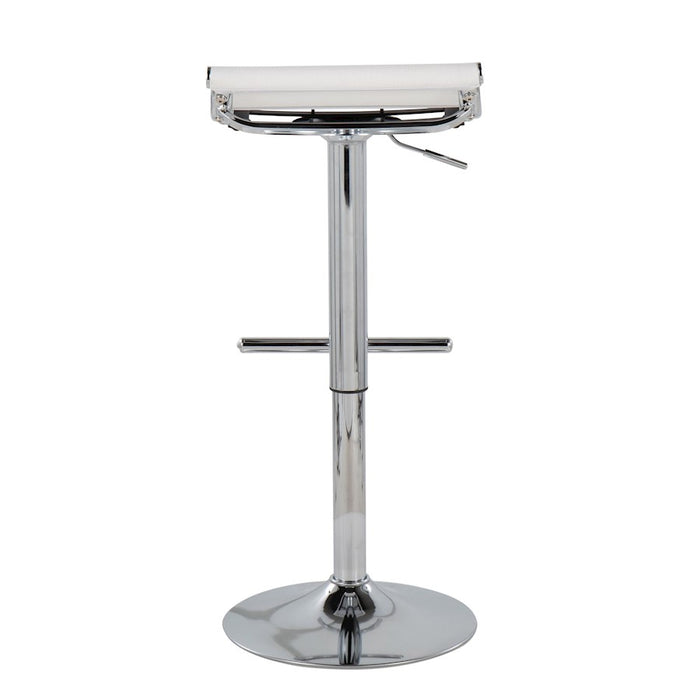 LumiSource Mirage Ale Bar Stool in Chrome/White Mesh
