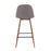 LumiSource Pebble Barstool, Set of 2, Walnut/Charcoal Fabric