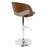 LumiSource Pino Adj Barstool, Set/2, Chrome/Walnut/Grey