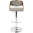 LumiSource Pino Adj Barstool, Set/2, Chrome/Walnut/Grey