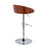 LumiSource Shiraz Adj Barstool, Set/2, Chrome/Walnut/Green