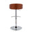 LumiSource Shiraz Adj Barstool, Set/2, Chrome/Walnut/Green