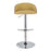 LumiSource Shiraz Adj Barstool, Set/2, Chrome/Walnut/Green