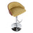 LumiSource Shiraz Adj Barstool, Set/2, Chrome/Walnut/Green