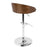 LumiSource Shiraz Adj Barstool, Set/2, Chrome/Walnut/Grey