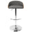 LumiSource Shiraz Adj Barstool, Set/2, Chrome/Walnut/Grey