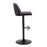 LumiSource Toriano Adjustable Bar Stool, Set of 2, Black- BS-TORIANOPU-RT2BKBK2