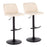 LumiSource Toriano Bar Stool, Set of 2, Black/Cream - BS-TORIANOPU-RT2BKCR2