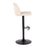 LumiSource Toriano Bar Stool, Set of 2, Black/Cream