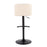LumiSource Toriano Bar Stool, Set of 2, Black/Cream