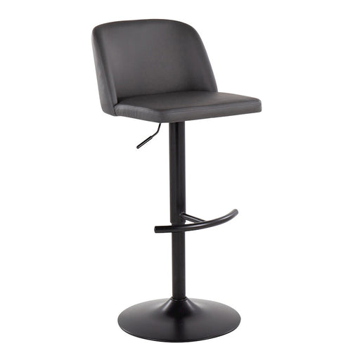 LumiSource Toriano Bar Stool, Set of 2, Black/Grey