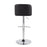 LumiSource Toriano Bar Stool, Set of 2, Chrome/Black
