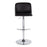 LumiSource Toriano Bar Stool, Set of 2, Chrome/Black