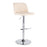 LumiSource Toriano Bar Stool, Set of 2, Chrome/Cream