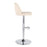 LumiSource Toriano Bar Stool, Set of 2, Chrome/Cream
