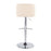 LumiSource Toriano Bar Stool, Set of 2, Chrome/Cream