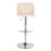 LumiSource Toriano Bar Stool, Set of 2, Chrome/Cream