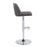 LumiSource Toriano Bar Stool, Set of 2, Chrome/Grey