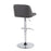 LumiSource Toriano Bar Stool, Set of 2, Chrome/Grey