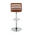 LumiSource Trevi Barstool, Set of 2, Chrome/Walnut/Grey