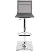 LumiSource Mirage Barstool | Silver Mesh and Chrome | Kitchen, Bar & Break Room Seating | 15.5 x 17 x 47 in H | Model BS-TW-MIRAGESV
