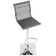 LumiSource Mirage Barstool | Silver Mesh and Chrome | Kitchen, Bar & Break Room Seating | 15.5 x 17 x 47 in H | Model BS-TW-MIRAGESV