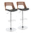 LumiSource Valencia Adj Barstool, Set/2, CH/WAL/BK - BS-VLNCI2-SWVRECWLBK2
