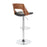 LumiSource Valencia Adj Barstool, Set/2, CH/WAL/BK