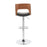 LumiSource Valencia Adj Barstool, Set/2, CH/WAL/BK
