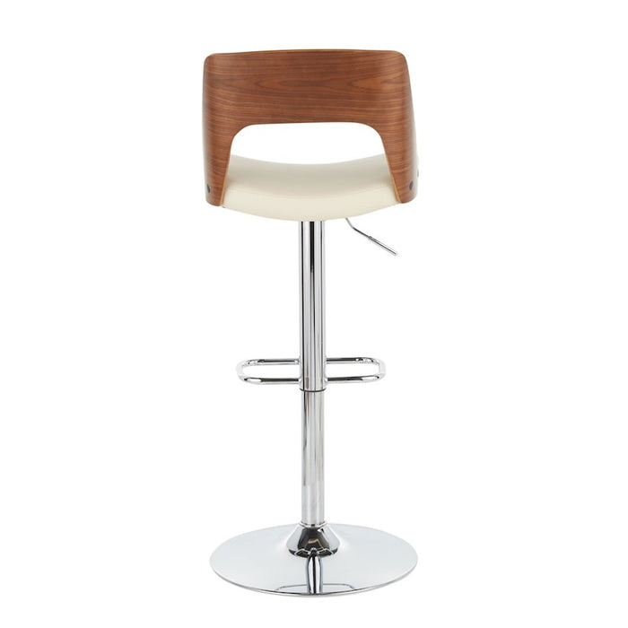 LumiSource Valencia Adj Barstool, Set/2, CH/WAL/CR