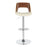 LumiSource Valencia Adj Barstool, Set/2, CH/WAL/CR