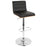 LumiSource Vasari Adj Barstool, Set/2, CH/WAL/Matte BK