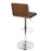 LumiSource Vasari Adj Barstool, Set/2, CH/WAL/Matte BK