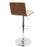 LumiSource Vasari Adj Barstool, Set/2, Chrome/Walnut/Cream