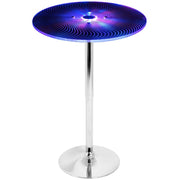 LumiSource Spyra 23in LED Bar Table | Contemporary Acrylic and Chrome with Multi-Color Glow | Home Bar & Kitchen Island | Model BT-SPYRA