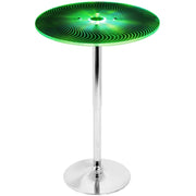 LumiSource Spyra 23in LED Bar Table | Contemporary Acrylic and Chrome with Multi-Color Glow | Home Bar & Kitchen Island | Model BT-SPYRA