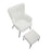 LumiSource Izzy Lounge Chair/Ottoman Set, Black/White Sherpa