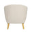 LumiSource Rockwell Chair/Ottoman Set, Natural Wood/Cream Fabric