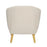 LumiSource Rockwell Chair/Ottoman Set, Natural Wood/Cream Fabric
