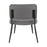 LumiSource Stout Lounge Chair + Ottoman, Black Steel/Grey Fabric