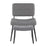 LumiSource Stout Lounge Chair + Ottoman, Black Steel/Grey Fabric
